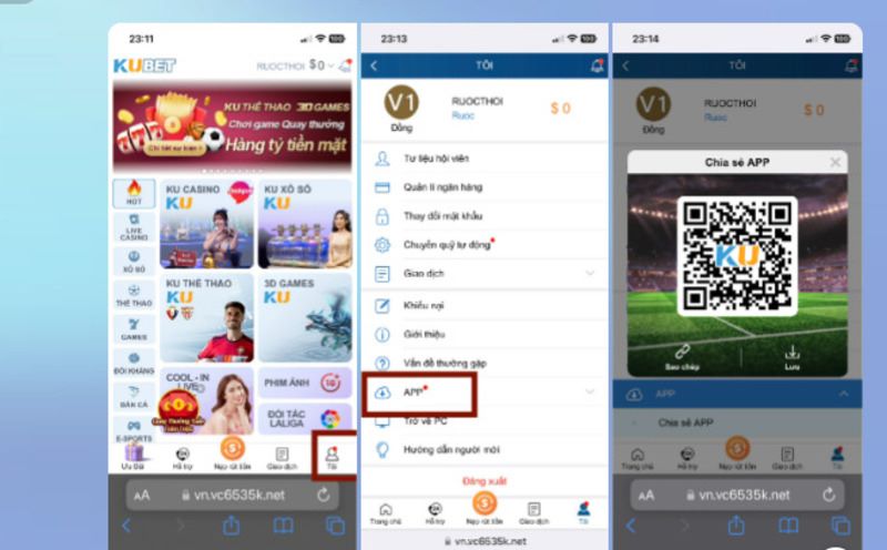 Tải app KUBET cho thiết bị chạy hệ điều hành iOS